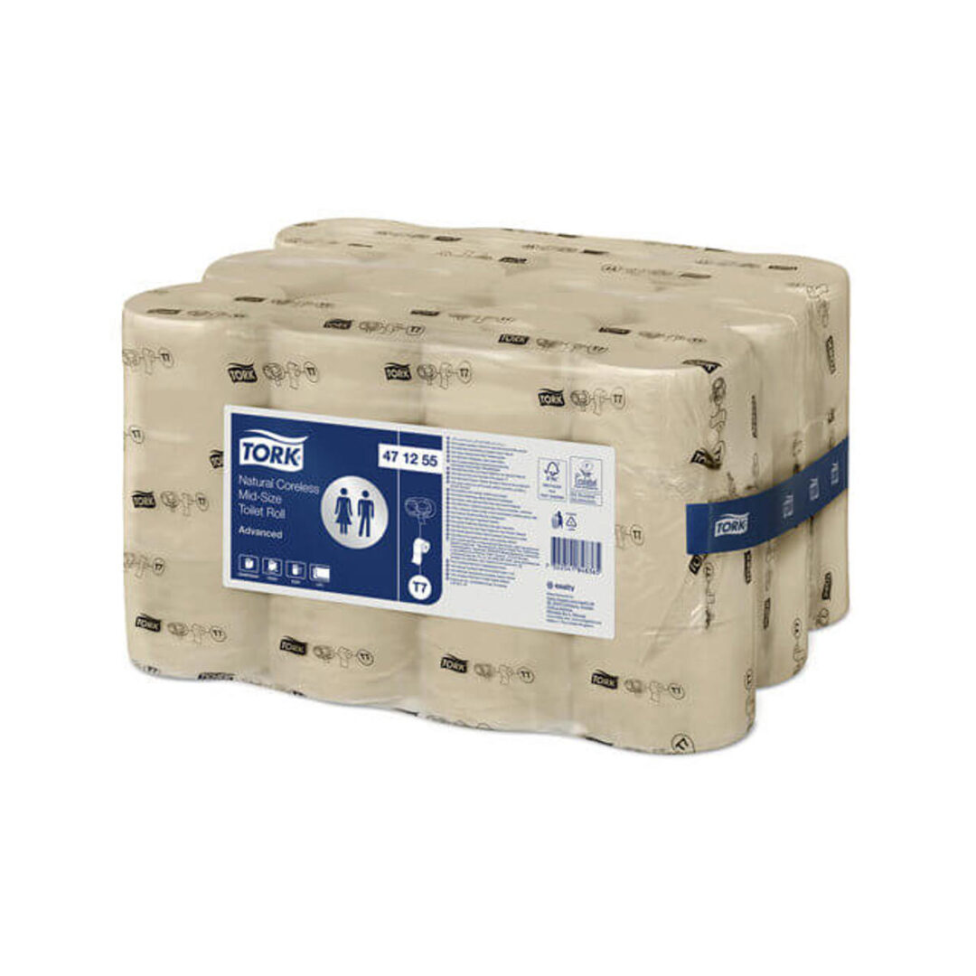 Toiletpapir Tork Mid-size T7 brun natur 2-lags 36rl. 1/36