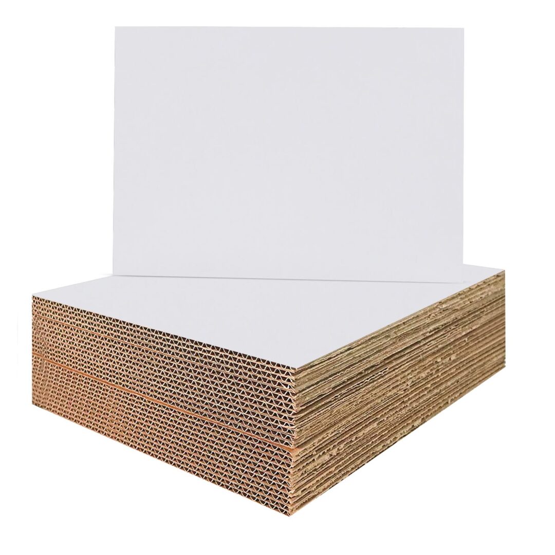 BølgepapArk 2mm Hvid/Brun 998x1398mm 700/2100
