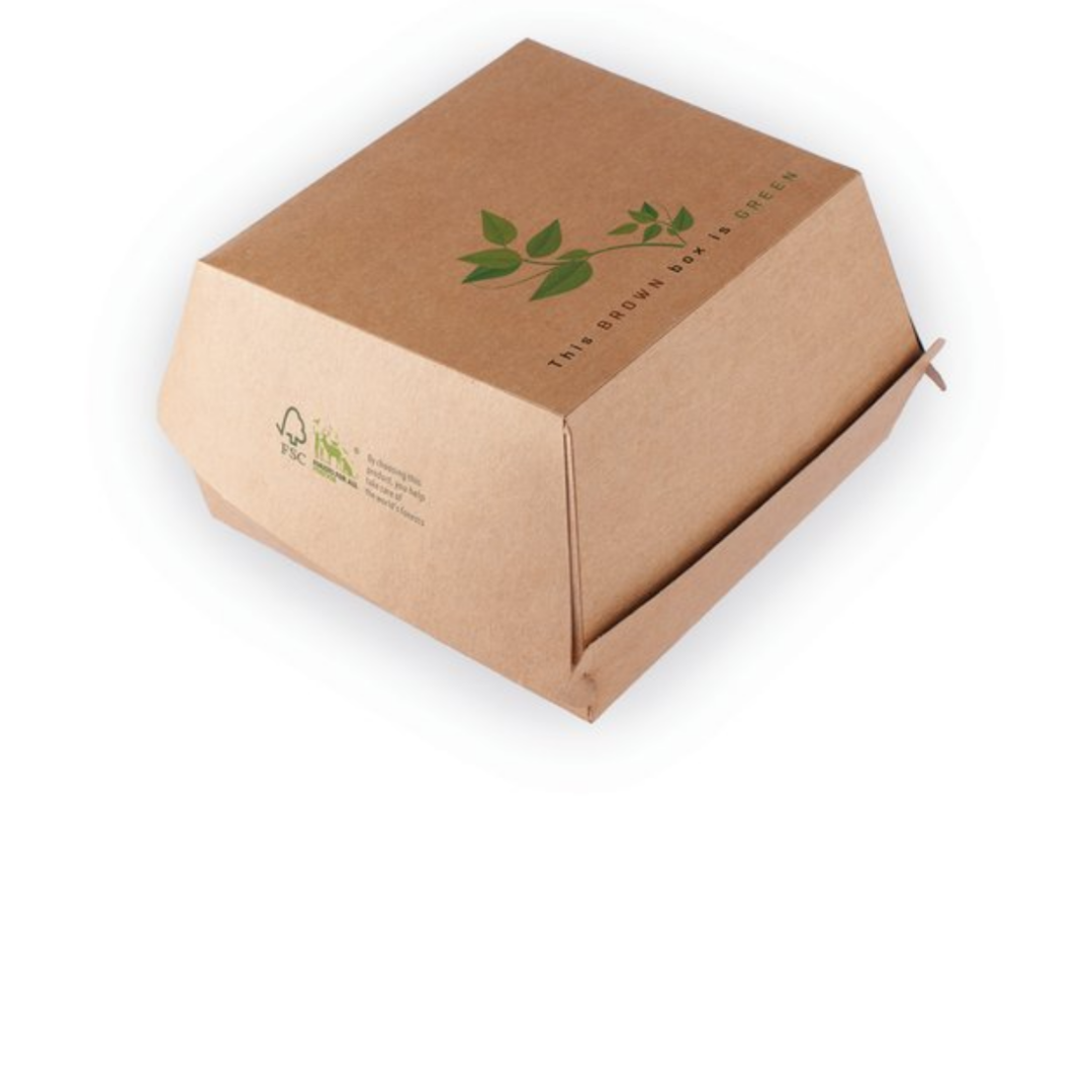 BurgerBox 12 Brun 120x120x82mm Karton a 6x200stk. 1/30