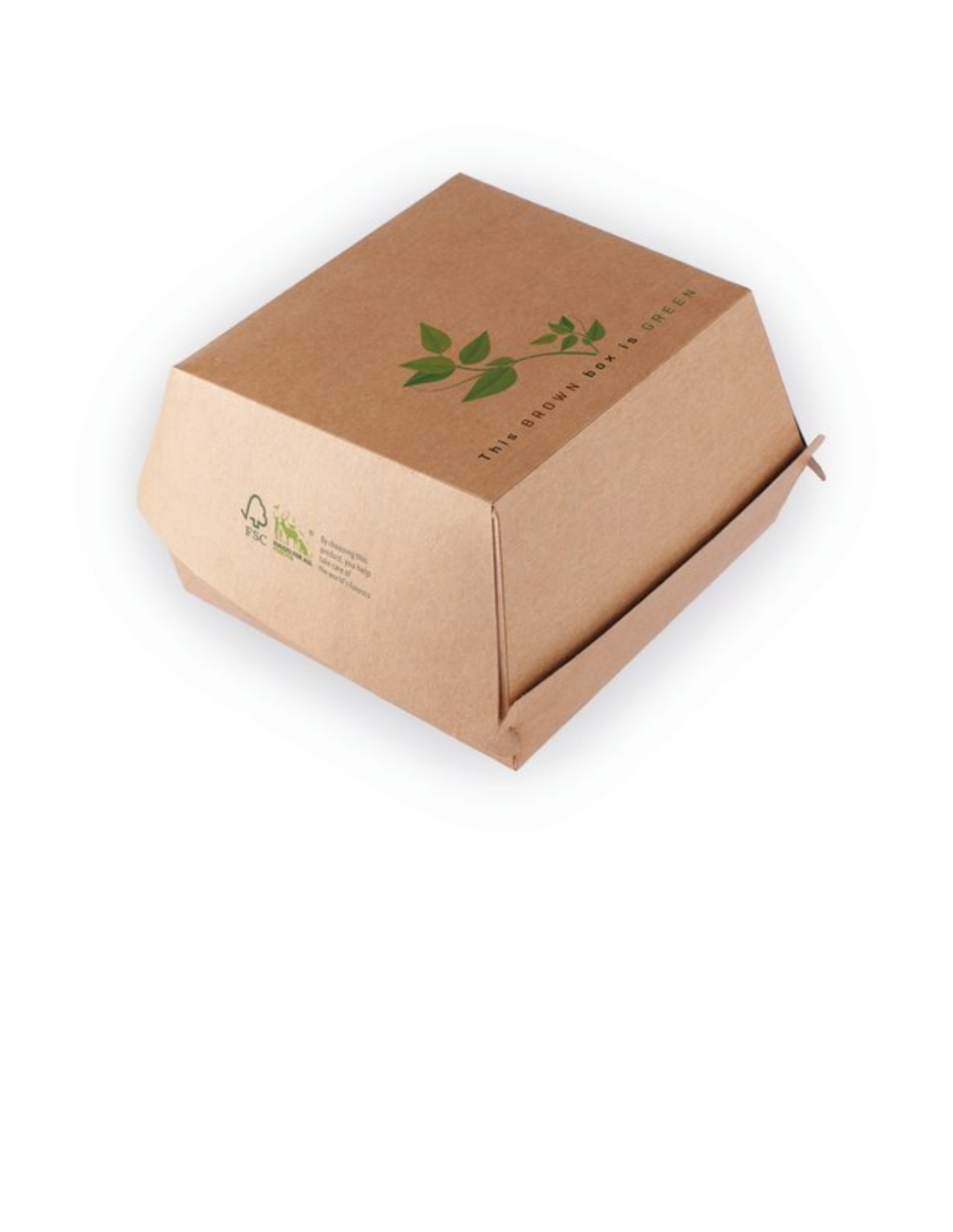 BurgerBox 12, Brun 120 x 120 x 82mm, Karton a 6 x 200stk. 1/30