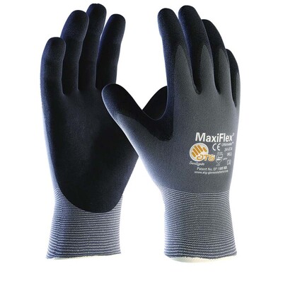 Handsker Nr.10 Maxi-flex grå/sort nylon/lycra 12par/pak 1/24